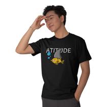 Camiseta Masculina Peixe Atitude Tubarão Várias Cores Camiseta Masculina Peixe Atitude Tubarão Várias Cores