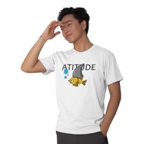 Camiseta Masculina Peixe Atitude Tubarão Várias Cores