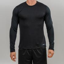 Camiseta Masculina Peluciada Preta Térmica Lisa Blusa pra Inverno e Frio