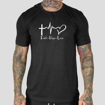 Camiseta Masculina Personalizada Fait Hope Love