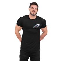 Camiseta Masculina Pílulas Disco de Vinil Rock Minimalista