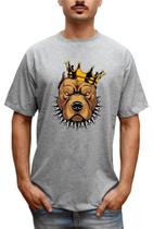 Camiseta Masculina Pit bull Camiseta Cachorro King Dog