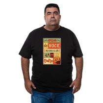 Camiseta Masculina Plus Size Algodao Frase Motivacional Humorada Com Abridor De Garrafa
