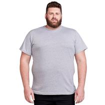Camiseta Masculina Plus Size Básica Algodão