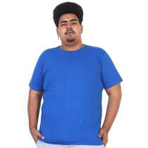 Camiseta Masculina Plus Size Básica Algodão