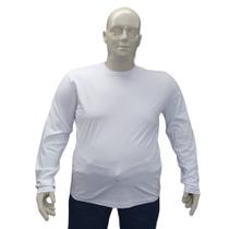 Camiseta Masculina Plus Size Básica Manga Longa 900416