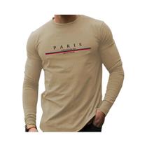 Camiseta Masculina plus Size De Algodão, Corte Solto, Casual, Esportiva, Gola Redonda, Manga Longa,