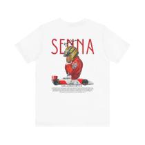 Camiseta Masculina plus Size De Verão Ayrton Senna Racing Com Estampa De Algodão E Gola Redonda De