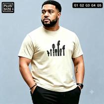 Camiseta Masculina Plus Size G1 ao G5 Algodão Premium Estampa Guitarra Música Casual Confortável G1 Camiseta Masculina Plus Size G1 ao G5 Algodão Premium Estampa Guitarra Música Casual Confortável G1