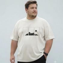 Camiseta Masculina Plus Size G1 ao G5 Extra grande T-shirt Plus size Algodão Premium G1 G2 G3 G4 G5
