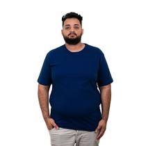Camiseta masculina Plus Size Lisa básica Algodão