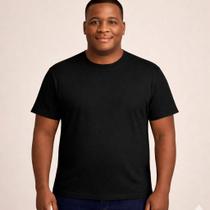 Camiseta Masculina Plus Size Lisa G1 Ao G5 Básico Cores Preto Azul e Off white Marca HEVA