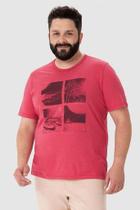 Camiseta Masculina Plus Size Moonlight em Malha Mesclada Confortável Camiseta Masculina Plus Size Moonlight em Malha Mesclada Confortável
