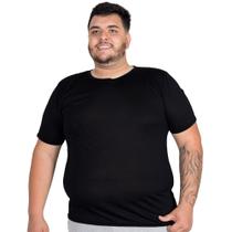Camiseta Masculina Plus Size Sport Manga Curta Lisa Básica