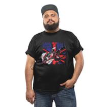 Camiseta Masculina Plus Size TechaMalhas casual Rock In Roll