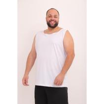 Camiseta Masculina Pluz Size Básica 100% Algodão 30.1 Regata Robles Lisa G1 G2 G3