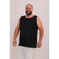 Camiseta Masculina Pluz Size Básica Algodão Regata Machão