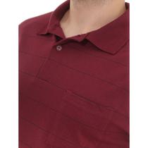 Camiseta Masculina Polo Listrada Básica com Bolso