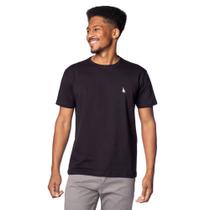 Camiseta Masculina Polo Team Básica Manga Curta Preto