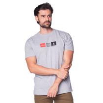 Camiseta Masculina Polo Team Squares Cinza Camiseta Masculina Polo Team Squares Cinza