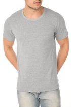 Camiseta Masculina Premium 100% Algodão Cinza Mescla - Conforto e Estilo
