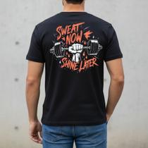 Camiseta Masculina Preta Basica Customizada Algodão 100 Camisa Treino Musculação Fitness Academia Blusa Preta Esportes Presente Homens