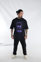 Camiseta Masculina Preta Caveira Oversized Camiseta Masculina Preta Caveira Oversized