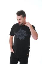 Camiseta Masculina Preta Estampa Sublime Tropical Camiseta Masculina Preta Estampa Sublime Tropical
