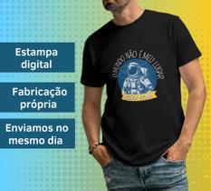 Camiseta Masculina Preta Manga Curta O mundo não é meu lugar Moda Evangélica Cristã Gospel