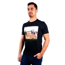 Camiseta Masculina Preta Modelo Ranch Sorting