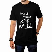 Camiseta Masculina Preta Personalizada - RIUM DE TRAMPO