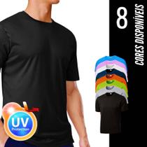 Camiseta Masculina PROTEÇÃO SOLAR UV MANGA CURTA Dry fit Fitness Academia Corrida Praia Volley 504 - Iron