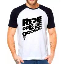 Camiseta Masculina Raglan Branca Bike Bicicleta Ciclista 05