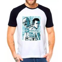 Camiseta Masculina Raglan Branca Breaking Bad 03