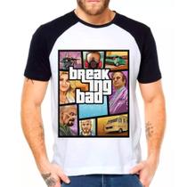 Camiseta Masculina Raglan Branca Breaking Bad 13