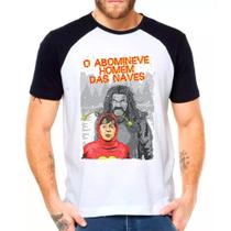 Camiseta Masculina Raglan Branca Chapolin Chaves Desenho 07