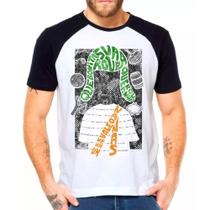 Camiseta Masculina Raglan Branca Chaves Desenho 01