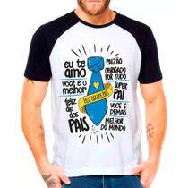 Camiseta Masculina Raglan Branca Dia dos Pais Paizão Papai22