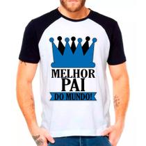 Camiseta Masculina Raglan Branca Dia dos Pais Paizão Papai25