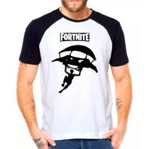 Camiseta Masculina Raglan Branca Fortnite 09