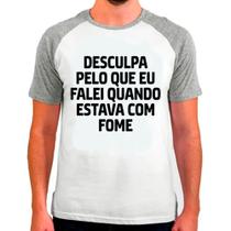 Camiseta Masculina Raglan Branca Frases e Humor 14