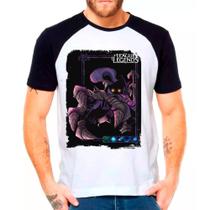 Camiseta Masculina Raglan Branca LOL League of Legends 01 Camiseta Masculina Raglan Branca LOL League of Legends 01