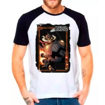 Camiseta Masculina Raglan Branca LOL League of Legends 03 Camiseta Masculina Raglan Branca LOL League of Legends 03