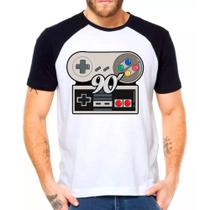 Camiseta Masculina Raglan Branca Nintendo Master System - DESIGN CAMISETAS Camiseta Masculina Raglan Branca Nintendo Master System - DESIGN CAMISETAS