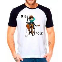 Camiseta Masculina Raglan Branca Rick and Morty 41