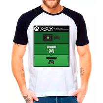 Camiseta Masculina Raglan Branca Xbox 01 - DESIGN CAMISETAS Camiseta Masculina Raglan Branca Xbox 01 - DESIGN CAMISETAS