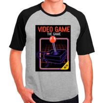 Camiseta Masculina Raglan Cinza Atari games jogos 03
