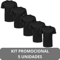 Camiseta Masculina Regular Fit Malha Fio 30 100% Algodão Bolt Kit Promocional 5 Unidades