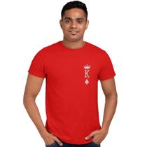 Camiseta Masculina Rei de Espadas Baralho Truco Jogo Cartas