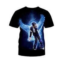 Camiseta Masculina Retrô Michael Jackson Hip-Hop Verão Casual Harajuku Streetwear Manga Curta